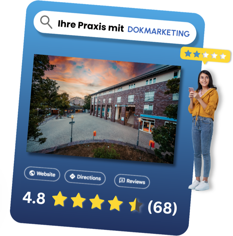 Google-Profil mit DokMarketing: 4,8 Sterne